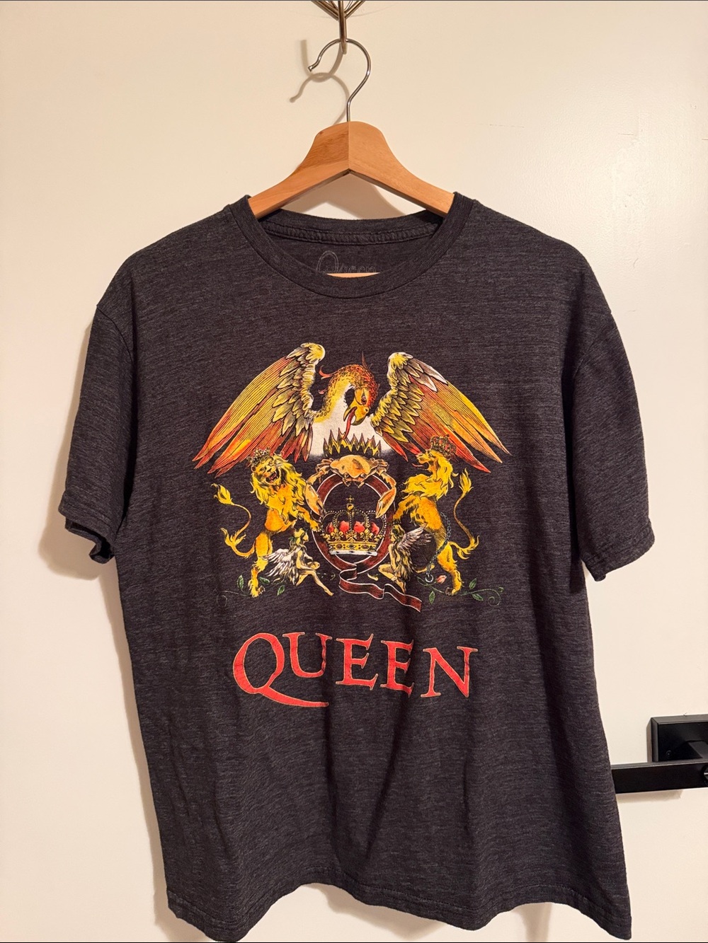 Queen Band Tee - Charcoal Black